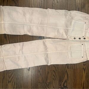 Ulla Johnson Soft Cream/ Blush cuffed Denim